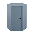 Kade Faceted Semi-Gloss Side Table in Stillwater Blue
