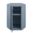 Kade Faceted Semi-Gloss Side Table in Stillwater Blue