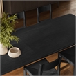 Alvia 9-Piece Oak Wood Extendable Dining Table and Chairs Set in Black