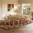 Alvia 9-Piece Oak Wood Extendable Dining Table and Chairs Set in Weathered Oak