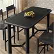 Alvia 5-Piece Rectangular Wood Bar Table With Bar Stools Set in Black