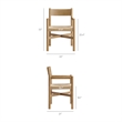 Alvia 6-Piece Oak Wood Dining Table and Seating Set in Weathered Oak