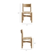 Alvia 6-Piece Oak Wood Dining Table and Seating Set in Weathered Oak
