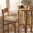 Alvia 3-Piece Round Oak Wood Bar Table With Bar Stools Set in Weathered Oak