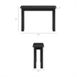 Alvia Wood Console Table in Black