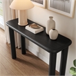 Alvia Wood Console Table in Black