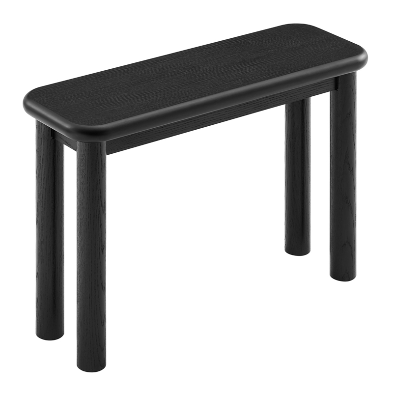 Alvia Wood Console Table in Black