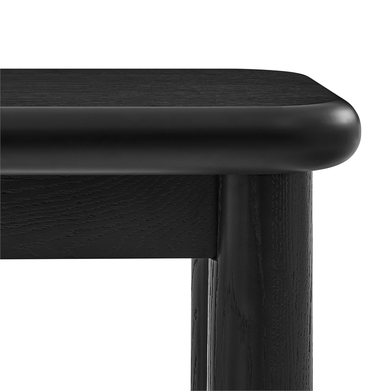 Alvia Wood Console Table in Black