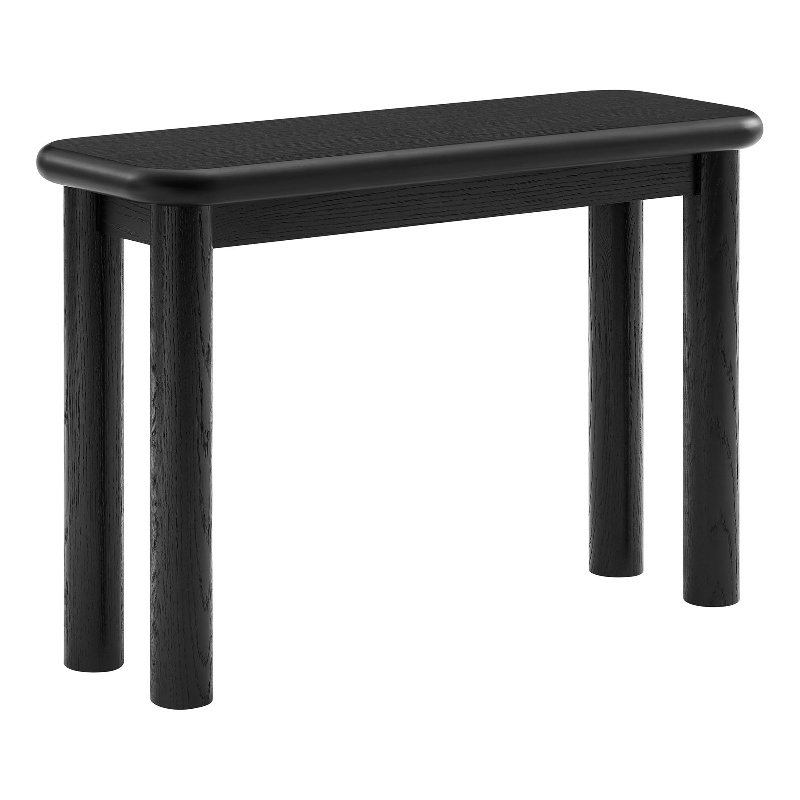 Alvia Wood Console Table in Black