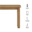 Alvia Oak Wood Console Table in Weathered Oak