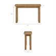 Alvia Oak Wood Console Table in Weathered Oak