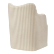Cordelle Linen Blend Swivel Dining Chair in Oatmeal Stripe