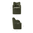 Cordelle Linen Blend Swivel Dining Chair in Sage