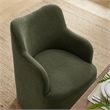 Cordelle Linen Blend Swivel Dining Chair in Sage