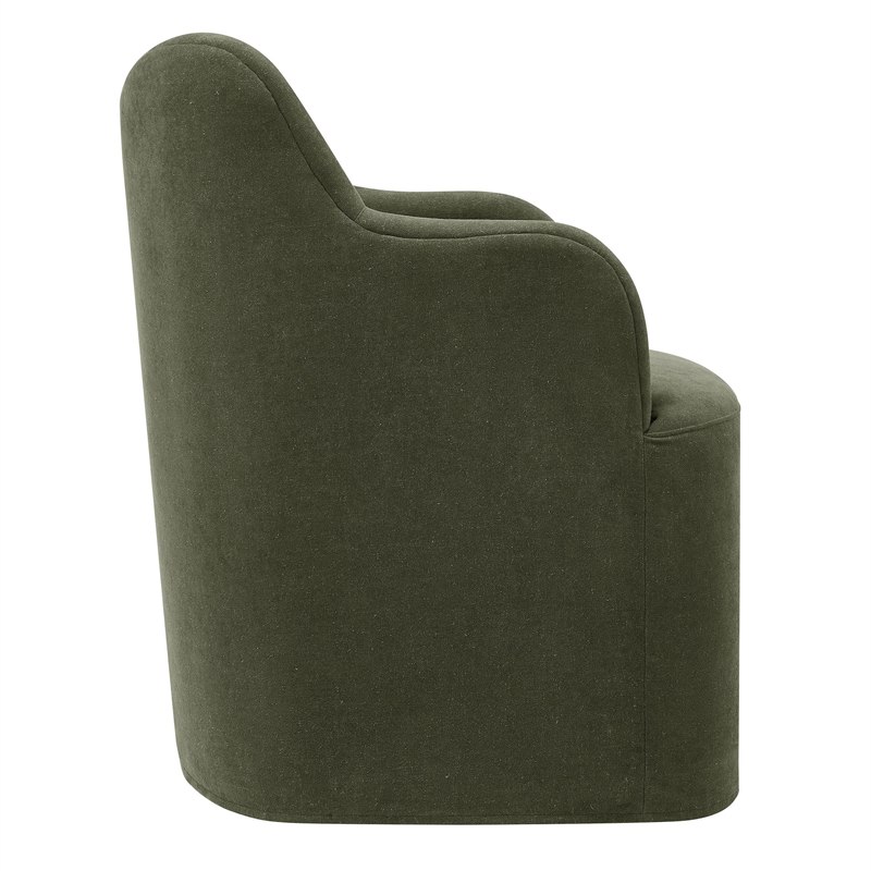 Cordelle Linen Blend Swivel Dining Chair in Sage