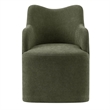 Cordelle Linen Blend Swivel Dining Chair in Sage