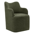 Cordelle Linen Blend Swivel Dining Chair in Sage