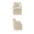 Cordelle Linen Blend Swivel Dining Chair in Linen
