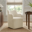 Cordelle Linen Blend Swivel Dining Chair in Linen