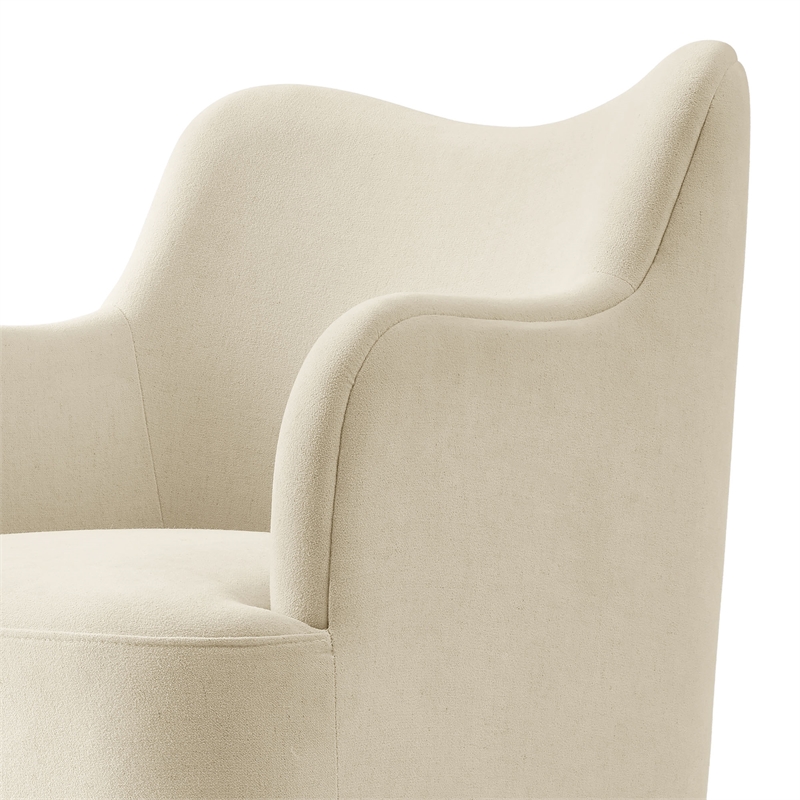 Cordelle Linen Blend Swivel Dining Chair in Linen