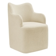 Cordelle Linen Blend Swivel Dining Chair in Linen