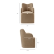Cordelle Linen Blend Swivel Dining Chair in Almond