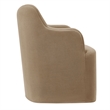 Cordelle Linen Blend Swivel Dining Chair in Almond