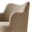 Cordelle Linen Blend Swivel Dining Chair in Almond