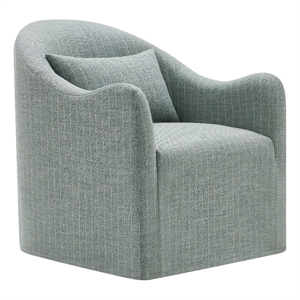 Bardot Slipcovered Striped Accent Chair in Spa Blue Stripe