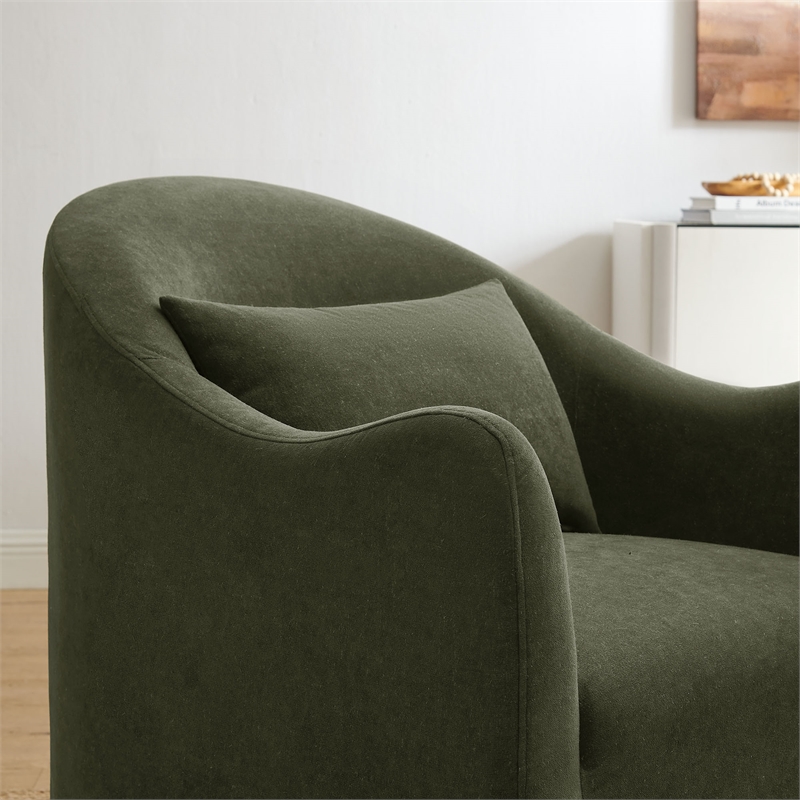 Bardot Slipcovered Linen Blend Accent Chair in Sage