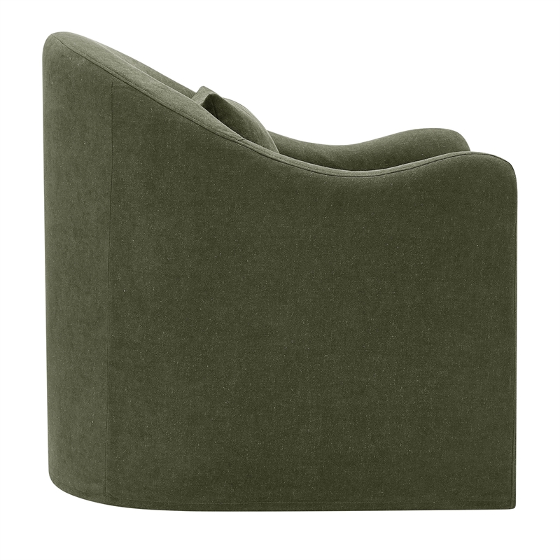 Bardot Slipcovered Linen Blend Accent Chair in Sage