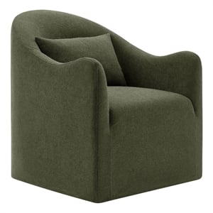 Bardot Slipcovered Linen Blend Accent Chair in Sage