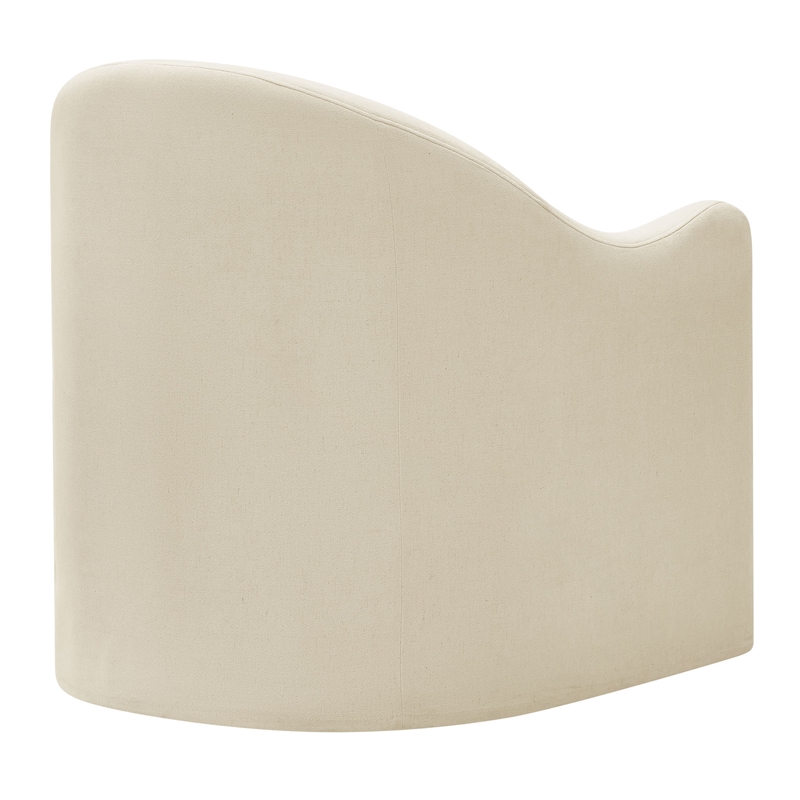 Bardot Slipcovered Linen Blend Accent Chair in Linen
