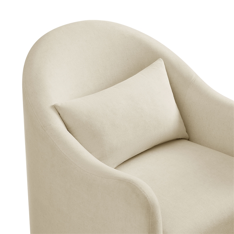 Bardot Slipcovered Linen Blend Accent Chair in Linen