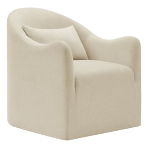 Bardot Slipcovered Linen Blend Accent Chair in Linen