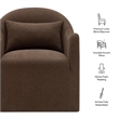 Bardot Slipcovered Linen Blend Accent Chair in Cocoa