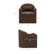 Bardot Slipcovered Linen Blend Accent Chair in Cocoa
