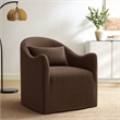 Bardot Slipcovered Linen Blend Accent Chair in Cocoa