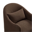 Bardot Slipcovered Linen Blend Accent Chair in Cocoa