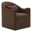 Bardot Slipcovered Linen Blend Accent Chair in Cocoa