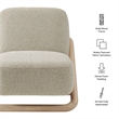 Vander Textured Fabric Accent Chair in Oak Marble