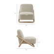 Vander Textured Fabric Accent Chair in Oak Marble