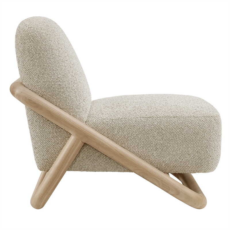 Vander Textured Fabric Accent Chair in Oak Marble