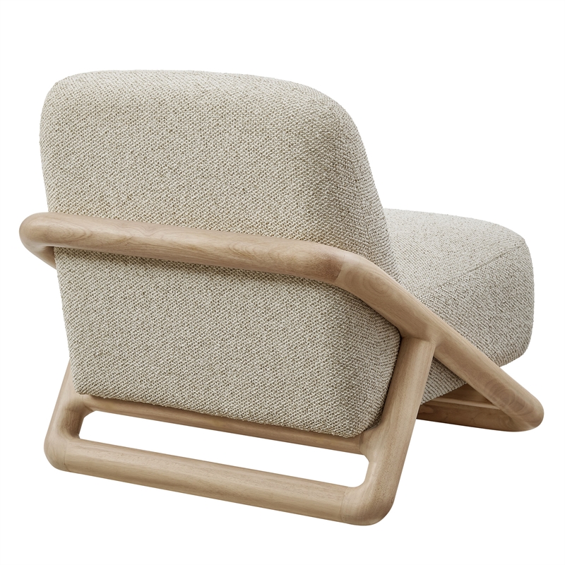 Vander Textured Fabric Accent Chair in Oak Marble