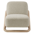 Vander Textured Fabric Accent Chair in Oak Marble