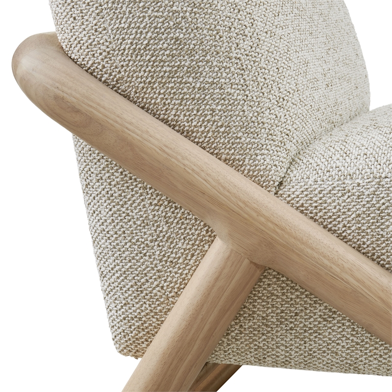 Vander Textured Fabric Accent Chair in Oak Marble