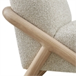 Vander Textured Fabric Accent Chair in Oak Marble