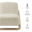 Vander Textured Fabric Accent Chair in Oak Cream
