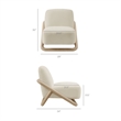 Vander Textured Fabric Accent Chair in Oak Cream