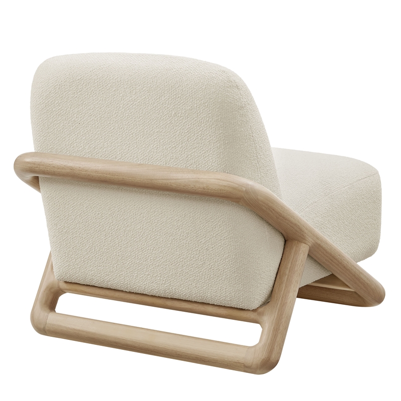 Vander Textured Fabric Accent Chair in Oak Cream